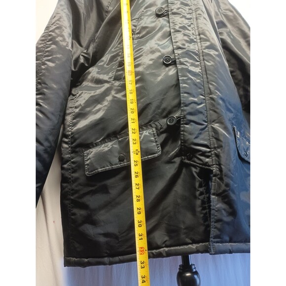 Army Navy Sateen Snow Parka 2XL Full Zip Fur Trim Hood Pockets Heavy Winter Snow - Picture 6 of 11
